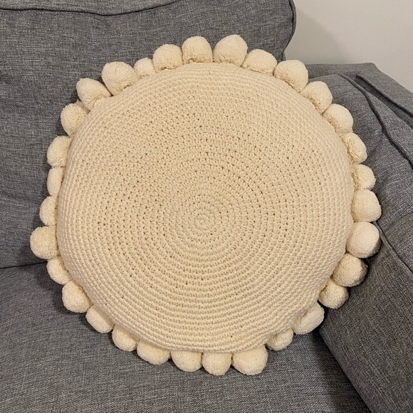 Crate & Barrel Pico Pom Pom Pillow - Picture 2 of 5